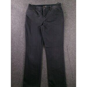 Lee Pant Women 8 Dark Gray Regular Fit Straight Leg Casual Capsule Office Day